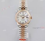 Swiss Super Clone Rolex Datejust White Mop Dial With Diamond Markers Jubilee Watch 31mm